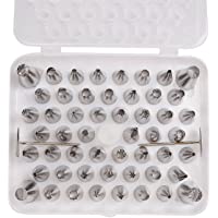 LIHAO GB-AM-EU-0359 - Boquillas Manga Pastelera Profesional- Acero Inoxidable- 55pcs